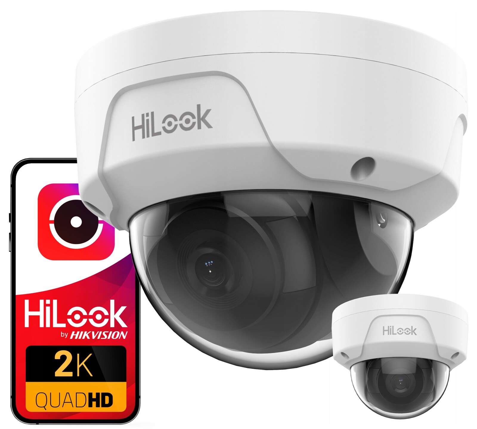 4MPx Ip kamera odolná proti vandalismu IPC-D140HA 2.8 mm HiLook od společnosti Hikvision PoE