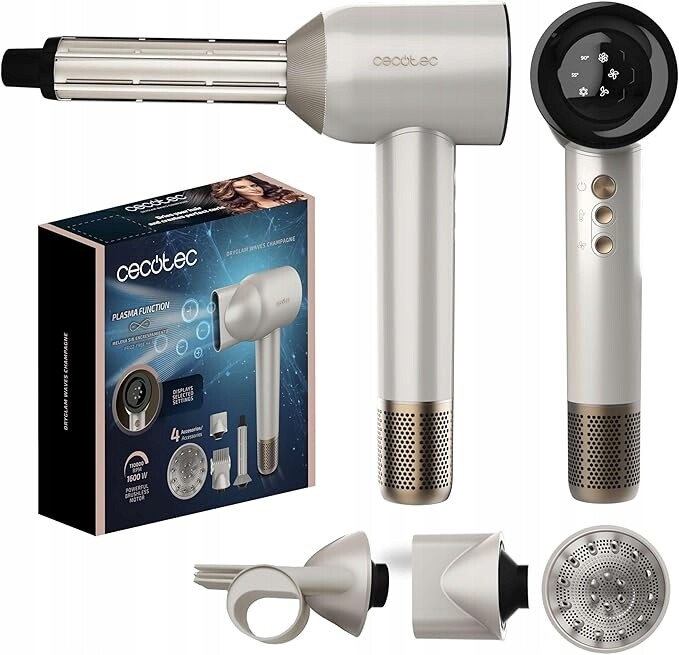 Vysoušeč vlasů Cecotec DryGlam Waves Champagne 1600 W