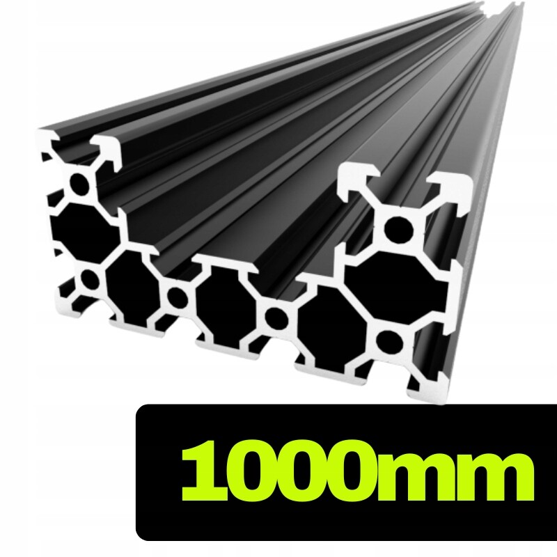 Hliníkový profil C-beam V-slot černý, délka 100 cm Profil 40x80