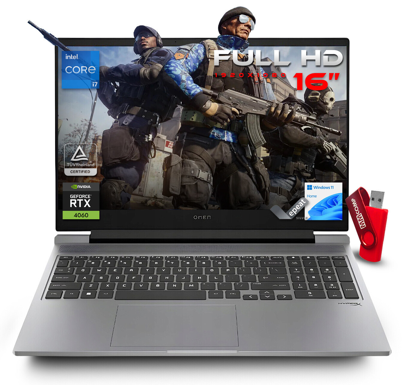 Notebook Hp Omen 16 Intel Core i7 16GB 1TB Ssd 1920*1080 Ips Rtx 4060 W11