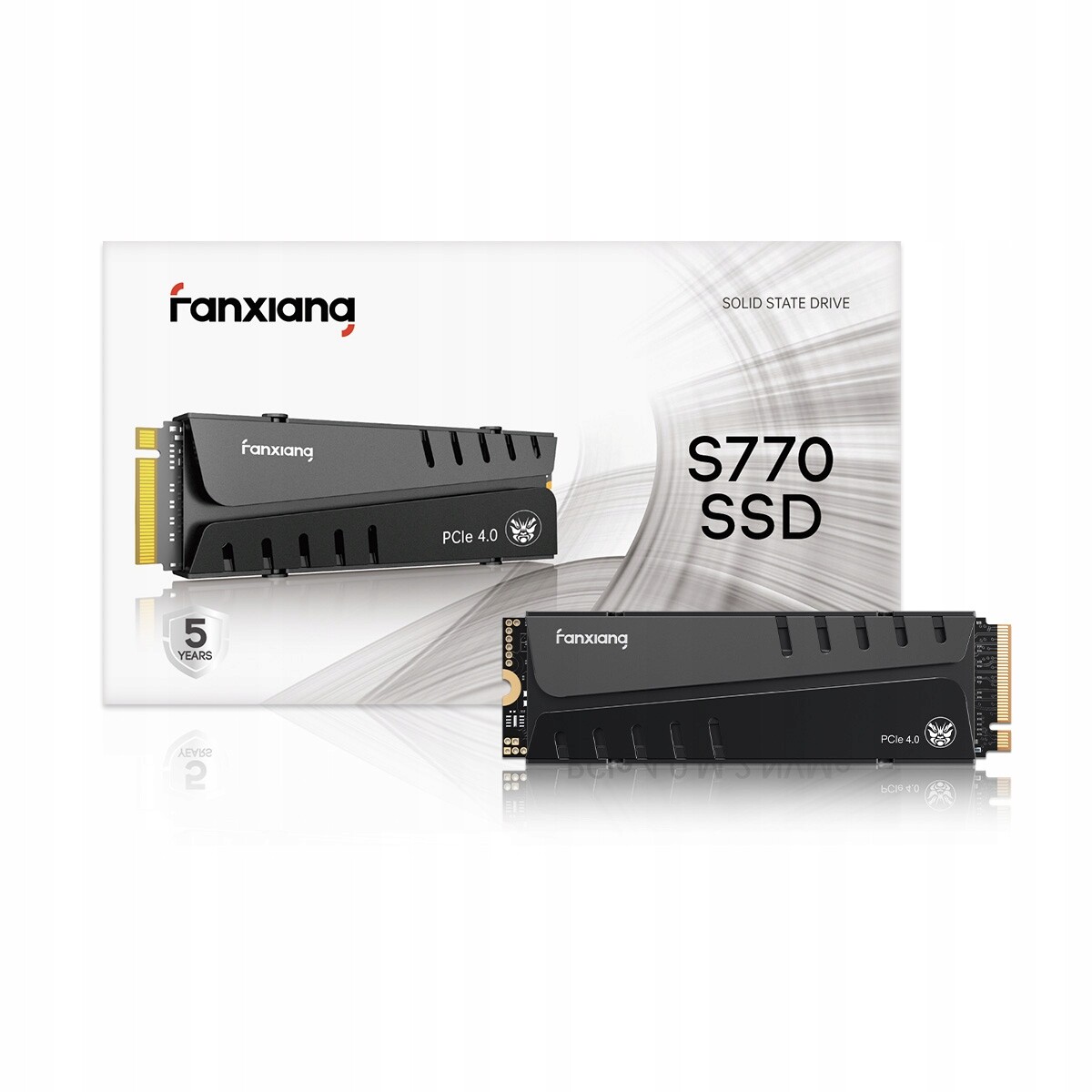 Fanxiang S770 1TB M.2 PCIe 4.0 x4 Gen4 NVMe 2280 Ssd 7400MB/s chladičem Pro Pc i PS5