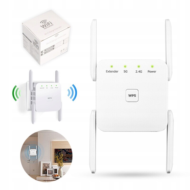 Zesilovač signálu WiFi Repeater Externí Access Point Repeater 1200 Mb/s