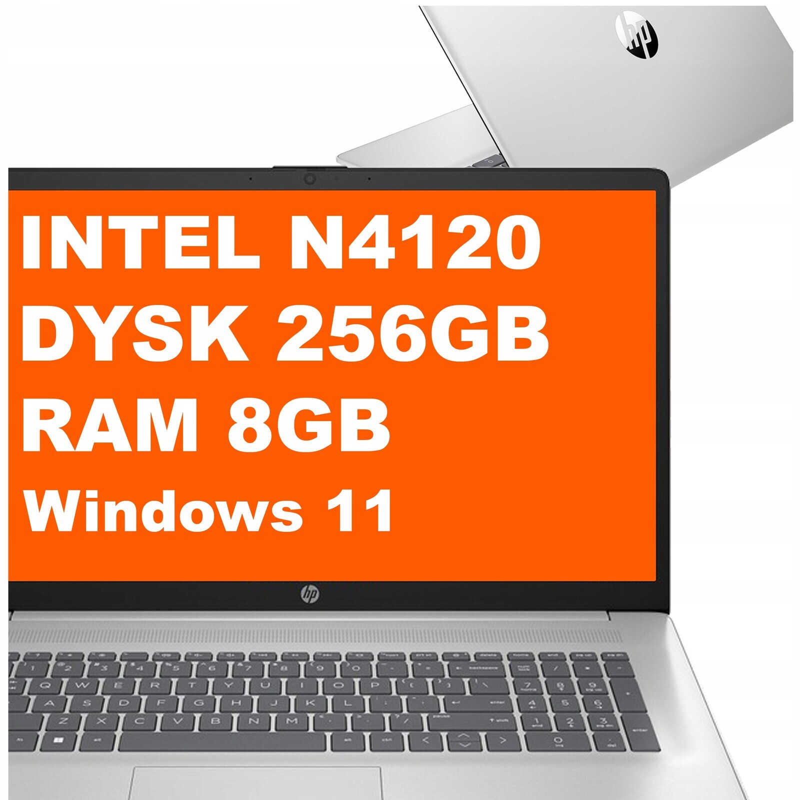 Notebook pro práci Hp 17-cn Intel N4120 8GB 256GB Intel Uhd Hd+ Win 11 Bílý