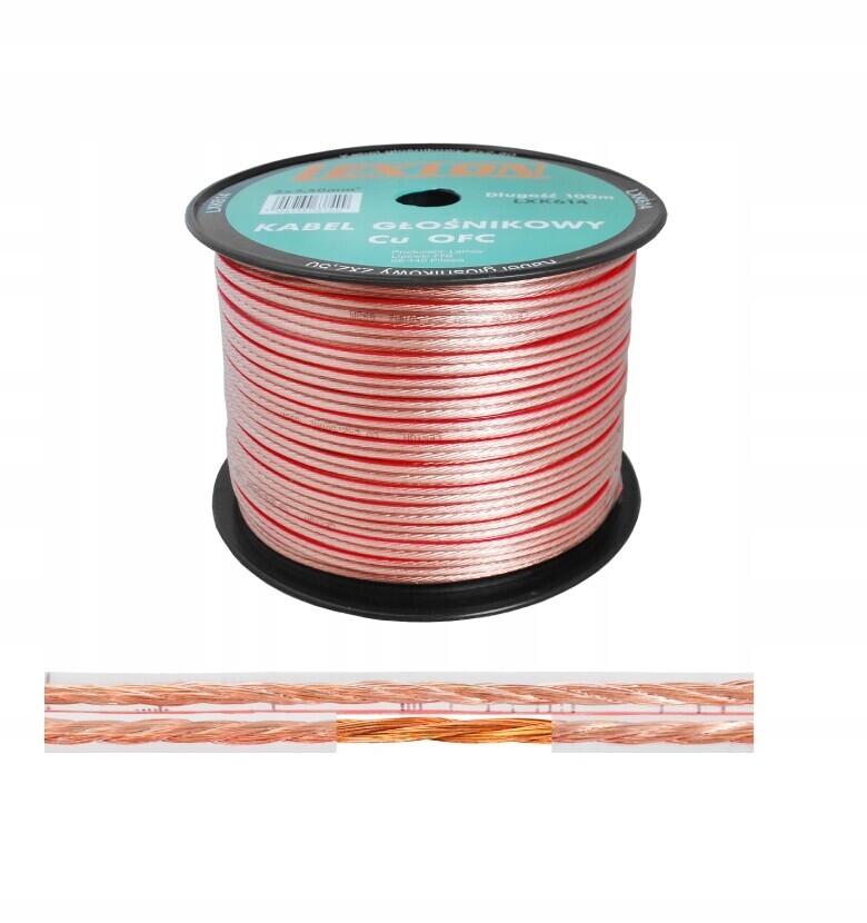Reproduktorový Kabel Lexton 2x2,5mm2 Čistá Měď Ofc Rolka 100M