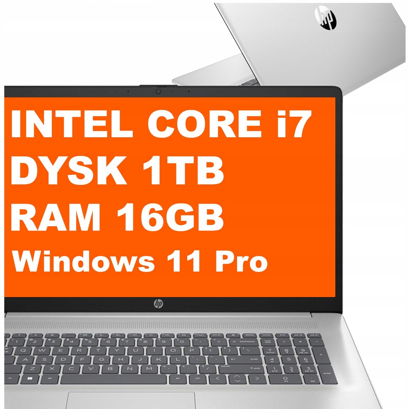 Notebook Hp 17-cn Intel Core i7 16GB 1TB Iris Xe FullHD Win 11 Pro Stříbrný