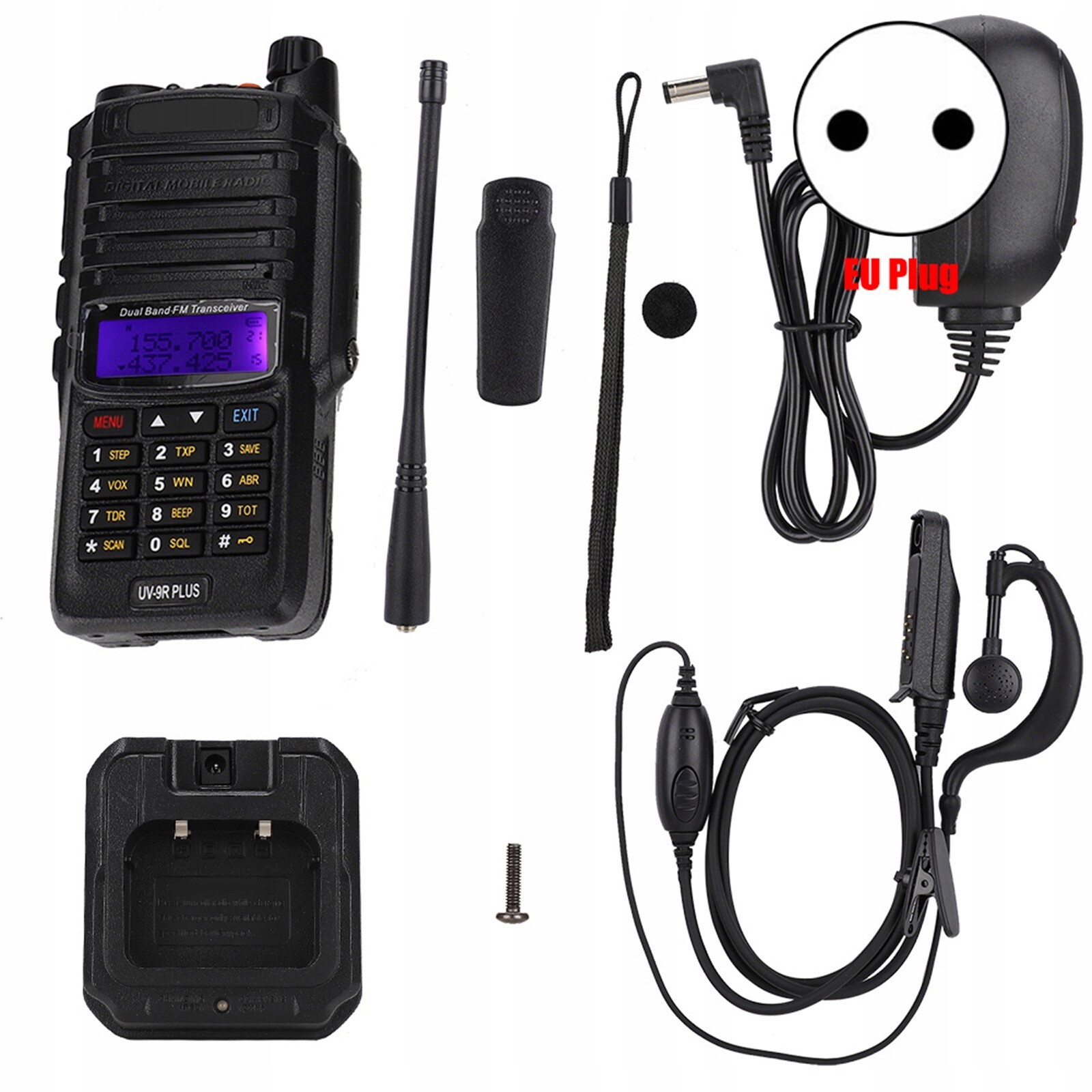 Baofeng UV-9R Pro Radiotelefon Vysílačka 15W Černý