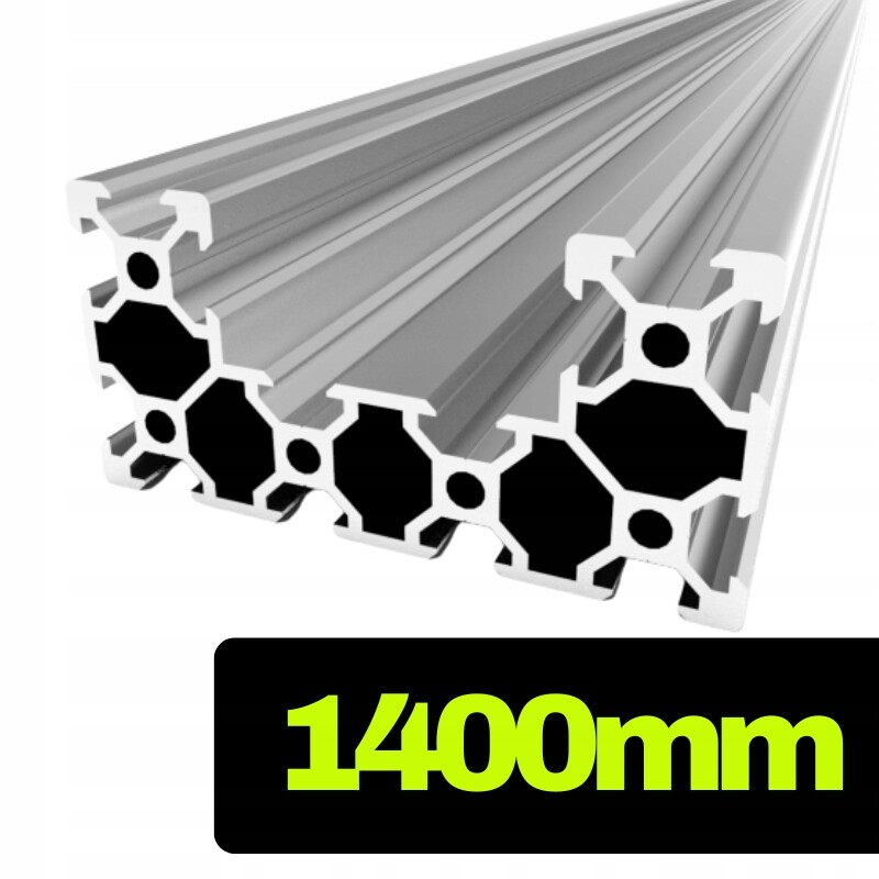 Hliníkový profil C-beam V-slot stříbrný o délce 140 cm