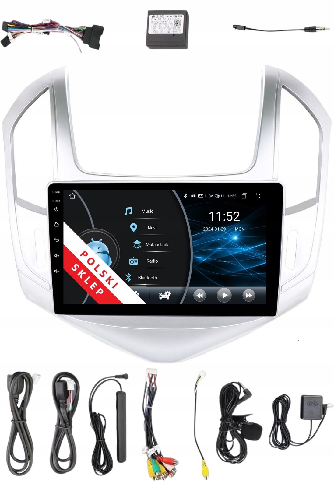 Navigace Rádio 2DIN Android Chevrolet Cruze A 2/32 Gb Lte Dsp Carplay