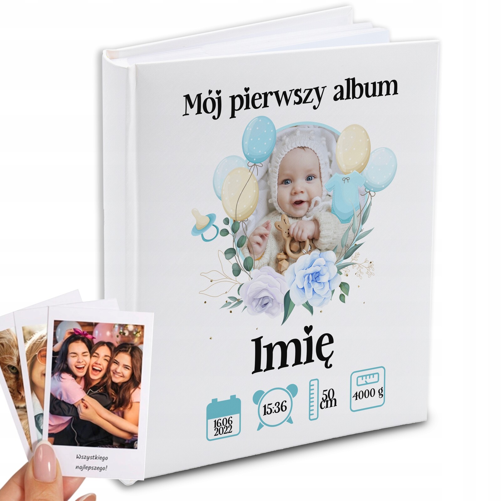 Album pro dítě Můj První Album Jméno Bílý s kapsami Dárek