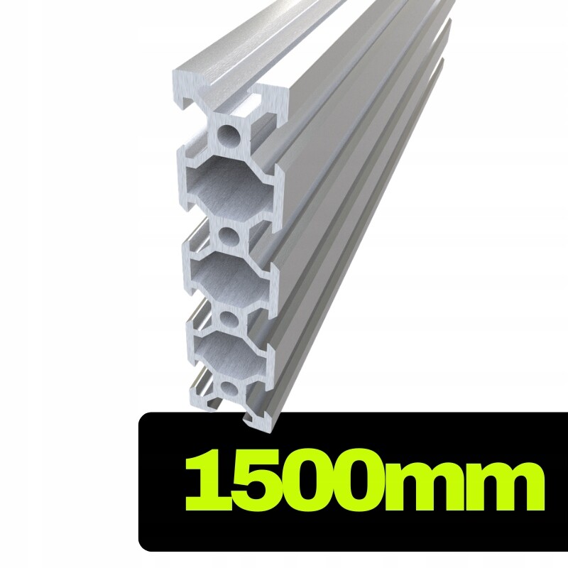 Hliníkový profil V-slot 2080 stříbrný o délce 150 cm