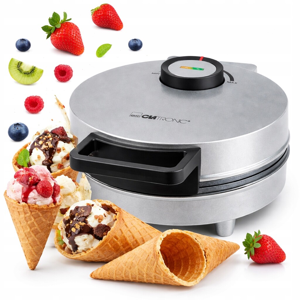 Výrobník na zmrzlinové kornouty kornoutovač vaflovač Clatronic Ha 3833
