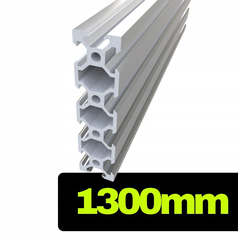 Hliníkový profil V-slot 2080 stříbrný o délce 130 cm