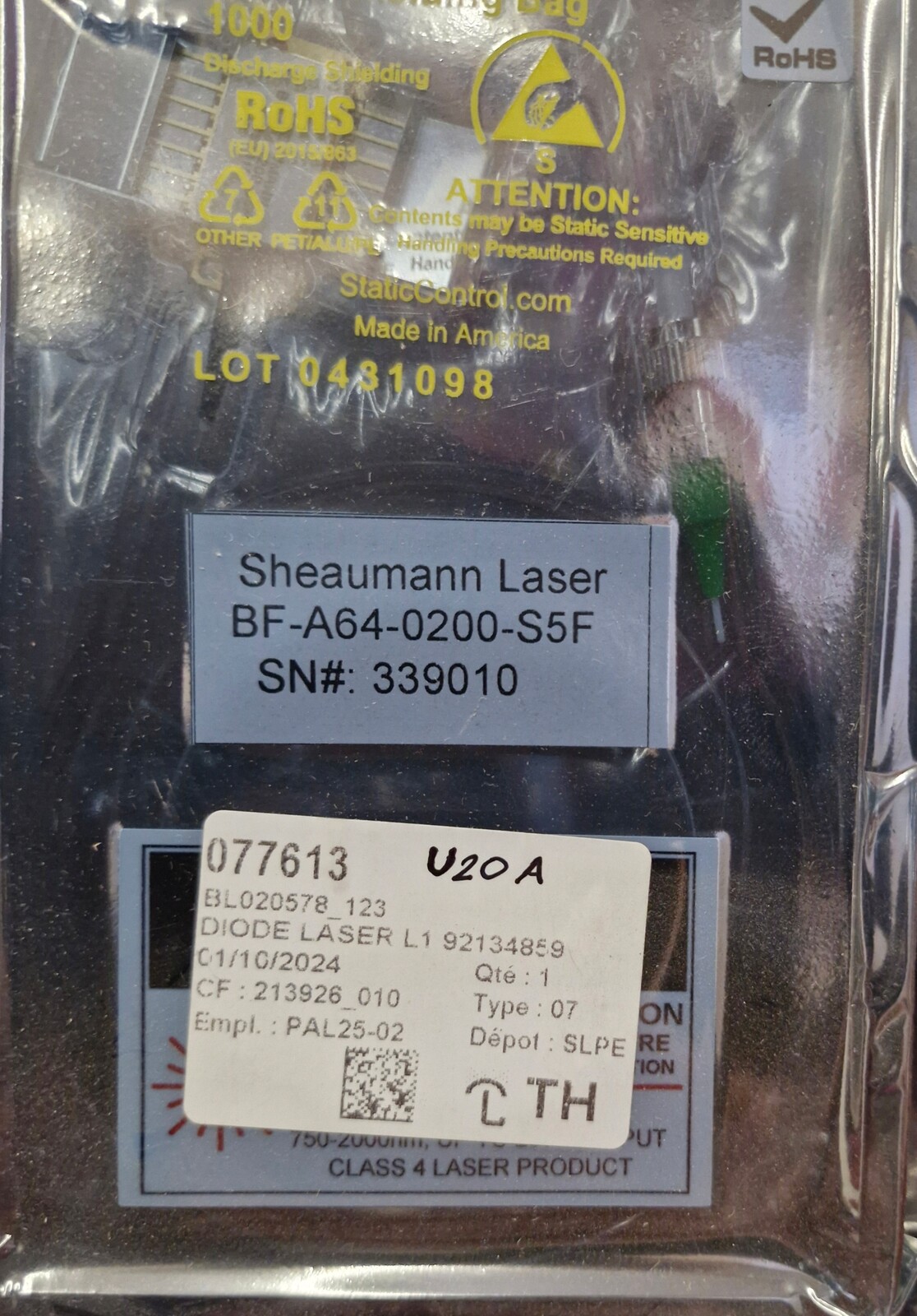 Laserová dioda Schauman Laser BF-A64-0200-S5F