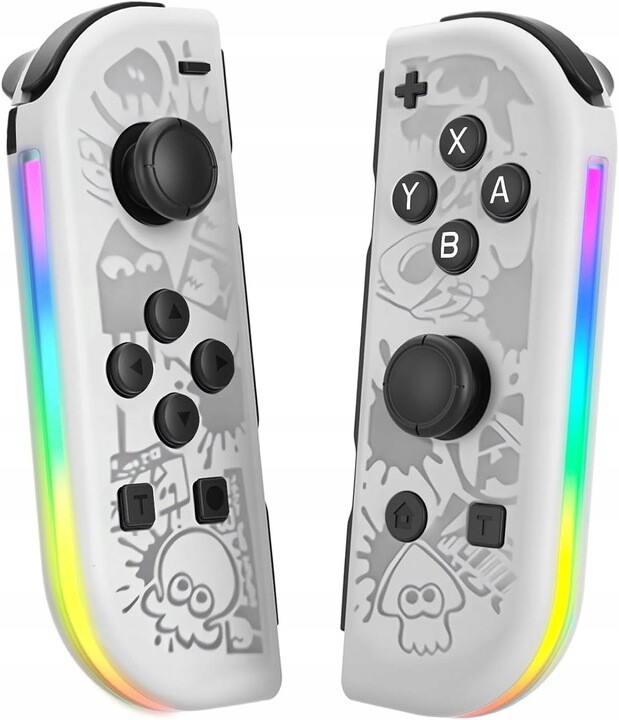 Levá a pravá rukojeť hry ukazují Rgb světelný efekt vibrační rukojeť