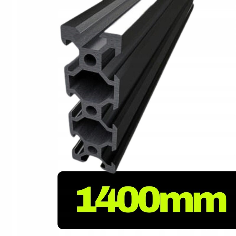 Hliníkový profil V-slot 2060 černý o délce 140 cm