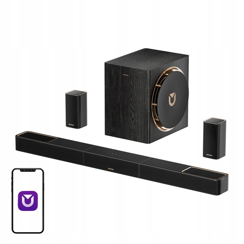 Ultimea Skywave X50 Soundbar Subwoofer Domácí kino 5.1.4 Dolby Atmos 760W