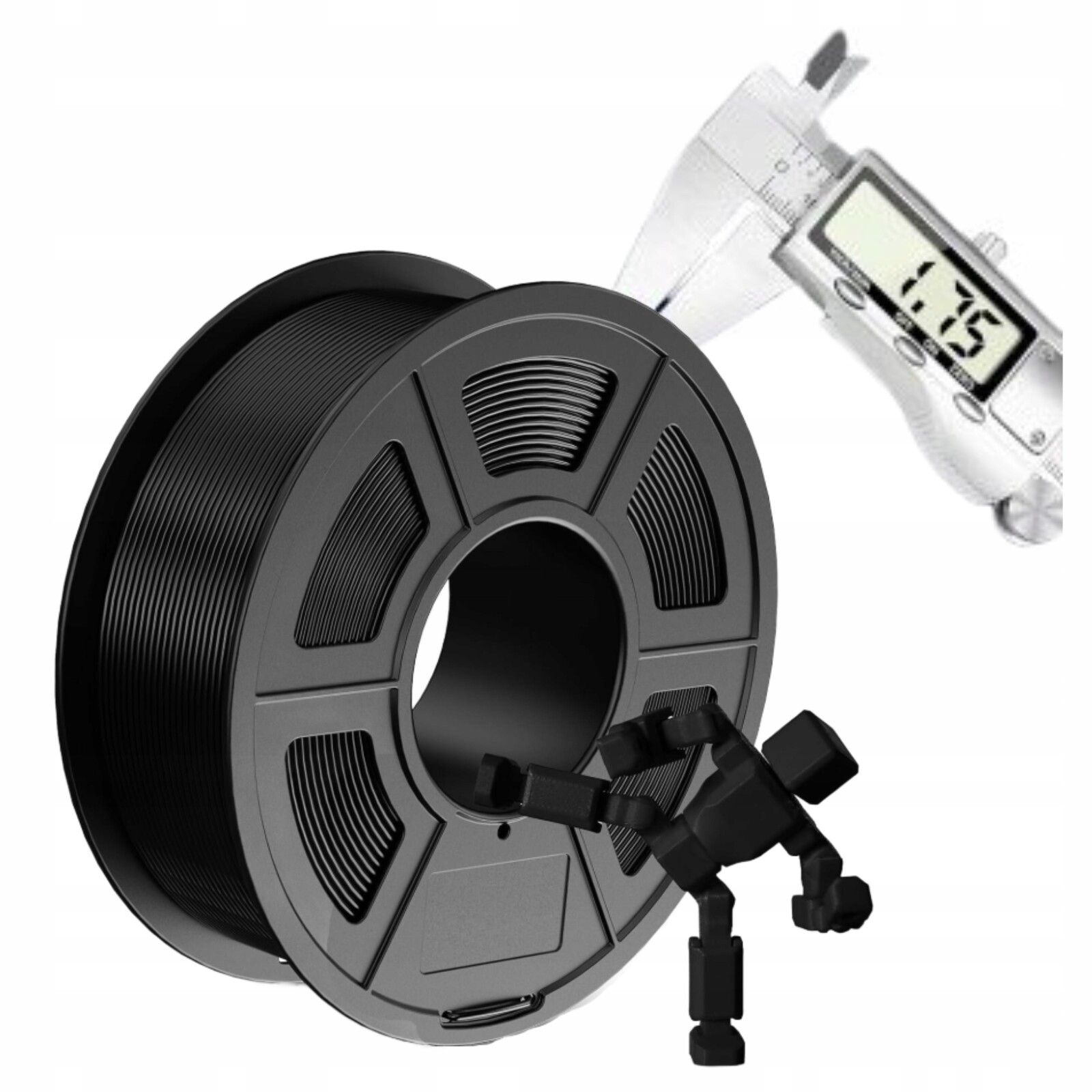 Filament Petg 1.75 mm Černý 1.1 kg pro 3D tiskárnu, odolný, přesný