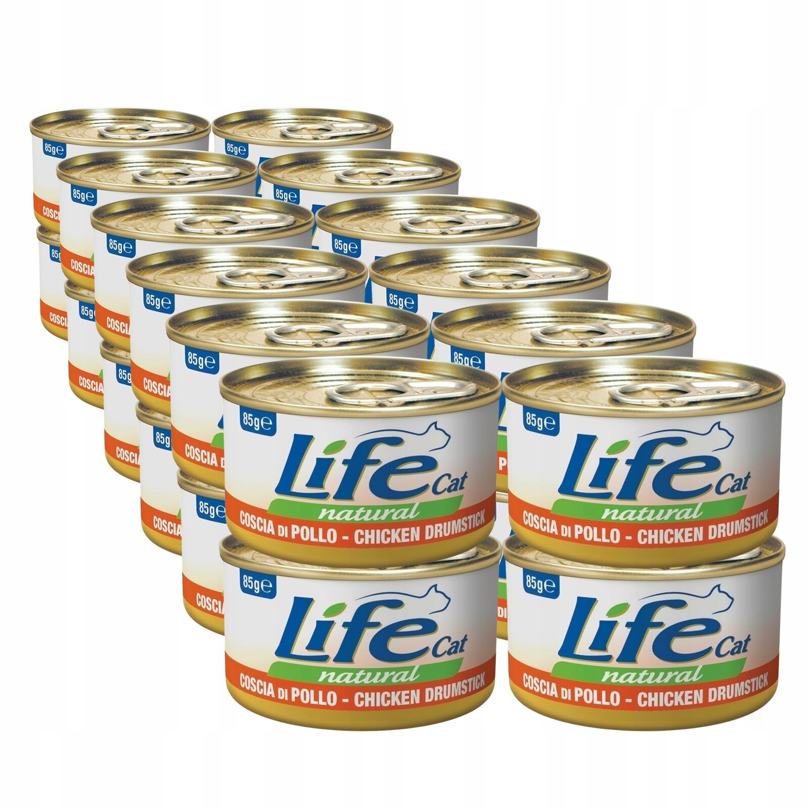 Life Cat Natural Krmivo pro kočky konzerva Set 24x85 g Kuřecí stehýnka