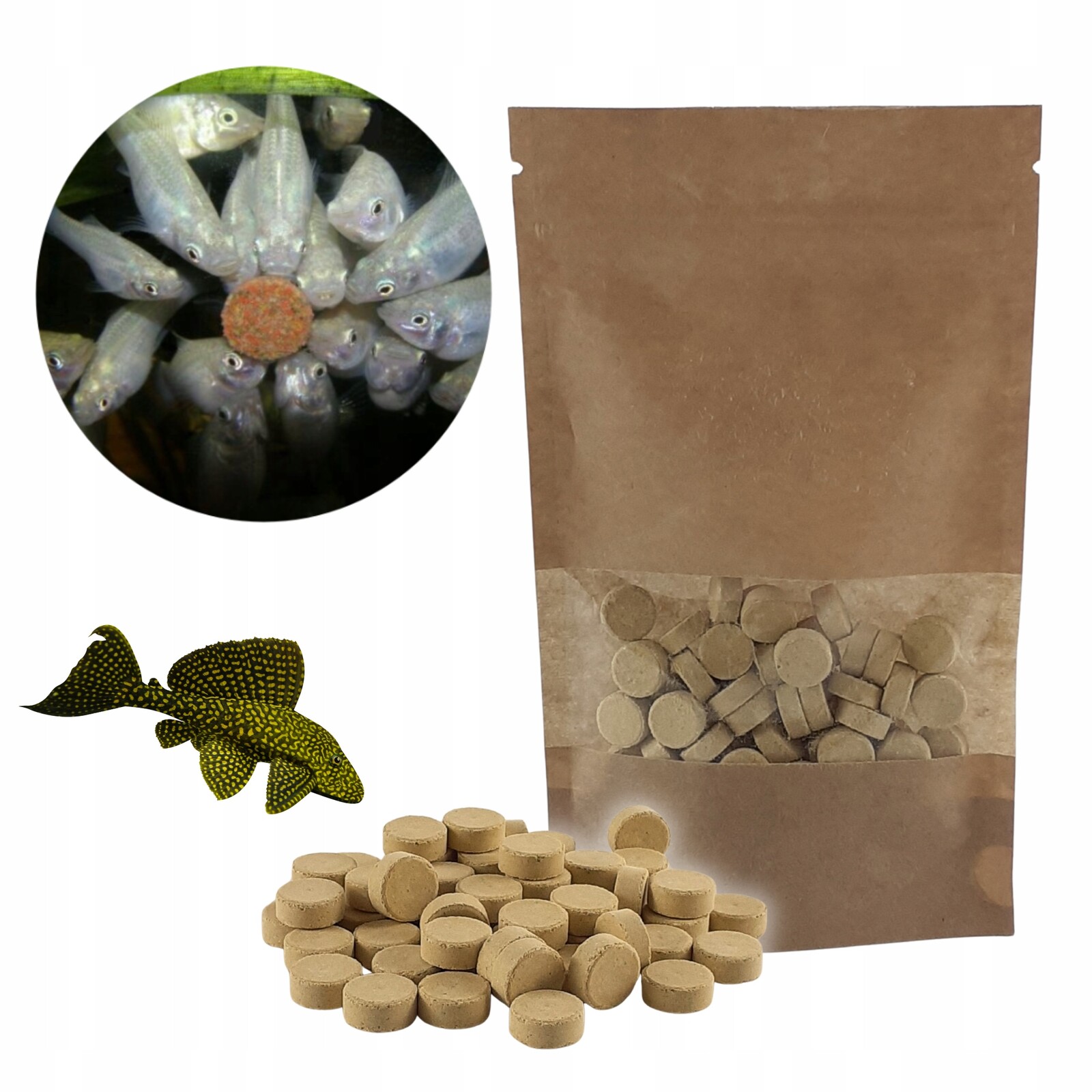 Eigelb Tablet Přilepovací Tablety Krmivo Pro Ryby Vaječná Zůlka 1 kg