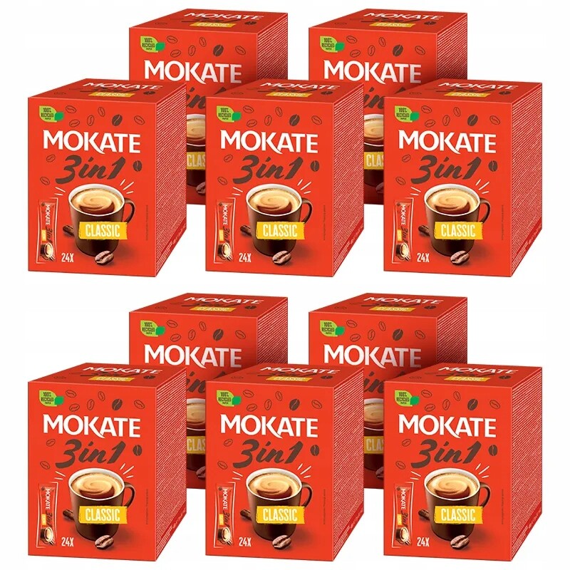 Kávový nápoj 3v1 Instant 3v1 Mokate Kávový mix Classic Box 24ks x10 Kusů