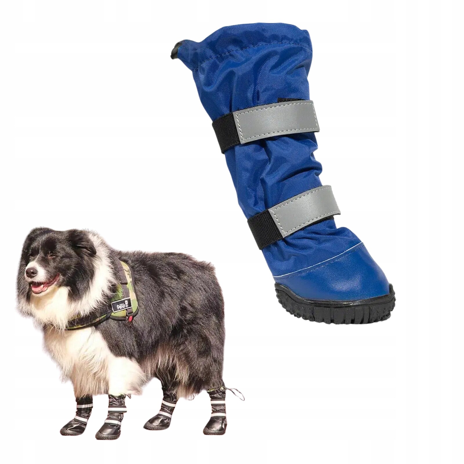 Odolné, voděodolné, zateplené vysoké boty pro psa Eliot Modrá #60 M
