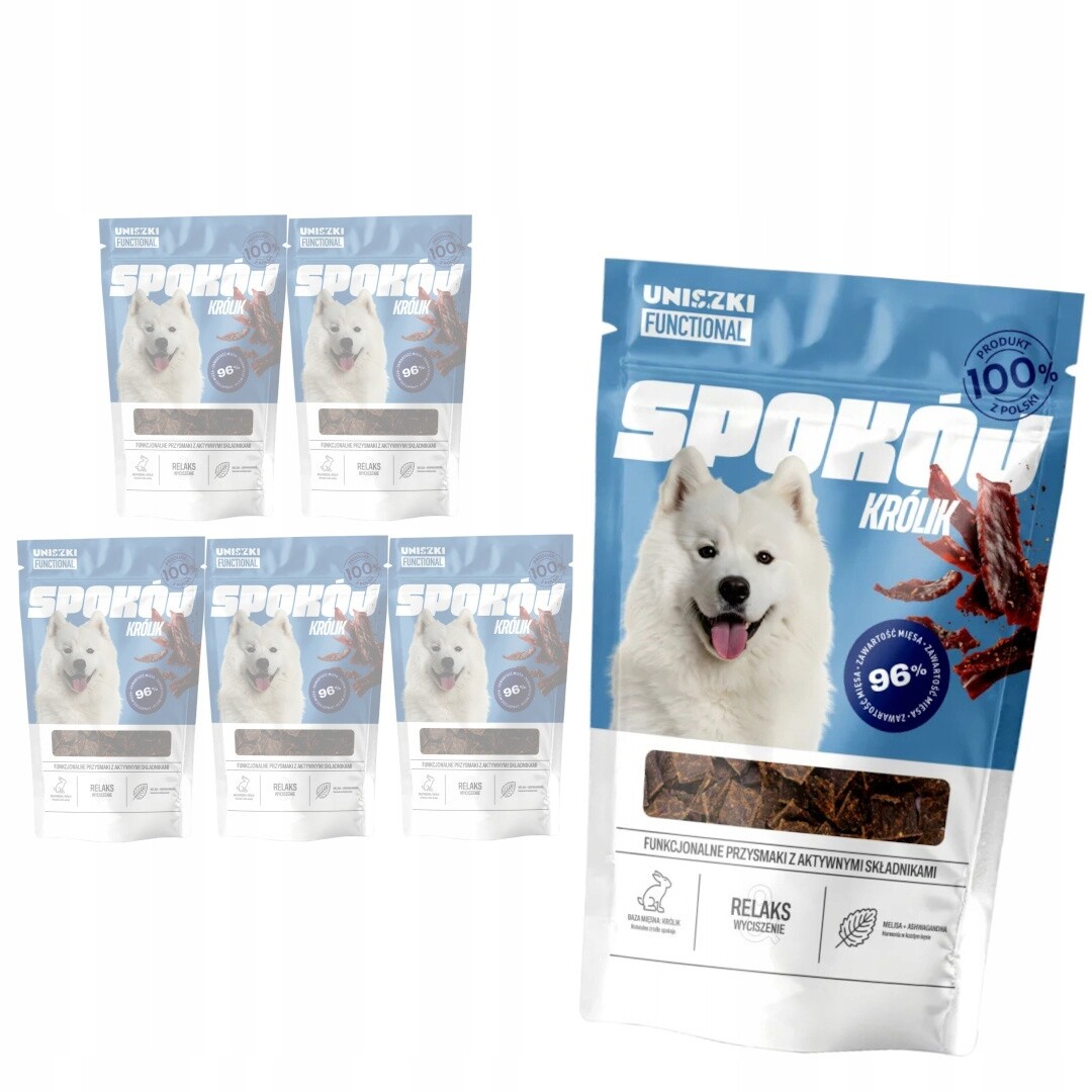 Uniszki Klidná Pamlsek s králíkem pro psa 6x90g Uklidnění