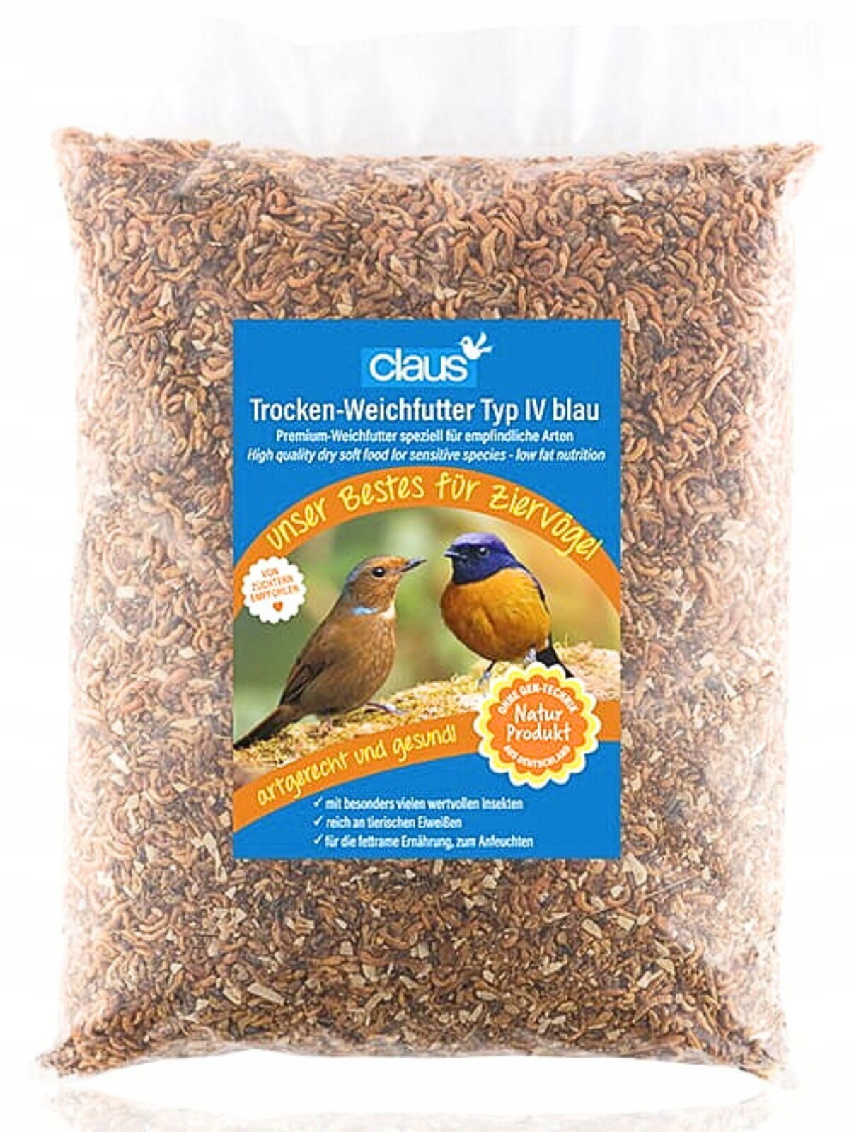 Claus Trocken – vysokoproteinové krmivo s obsahem 48,5 % hmyzu v 1 kg