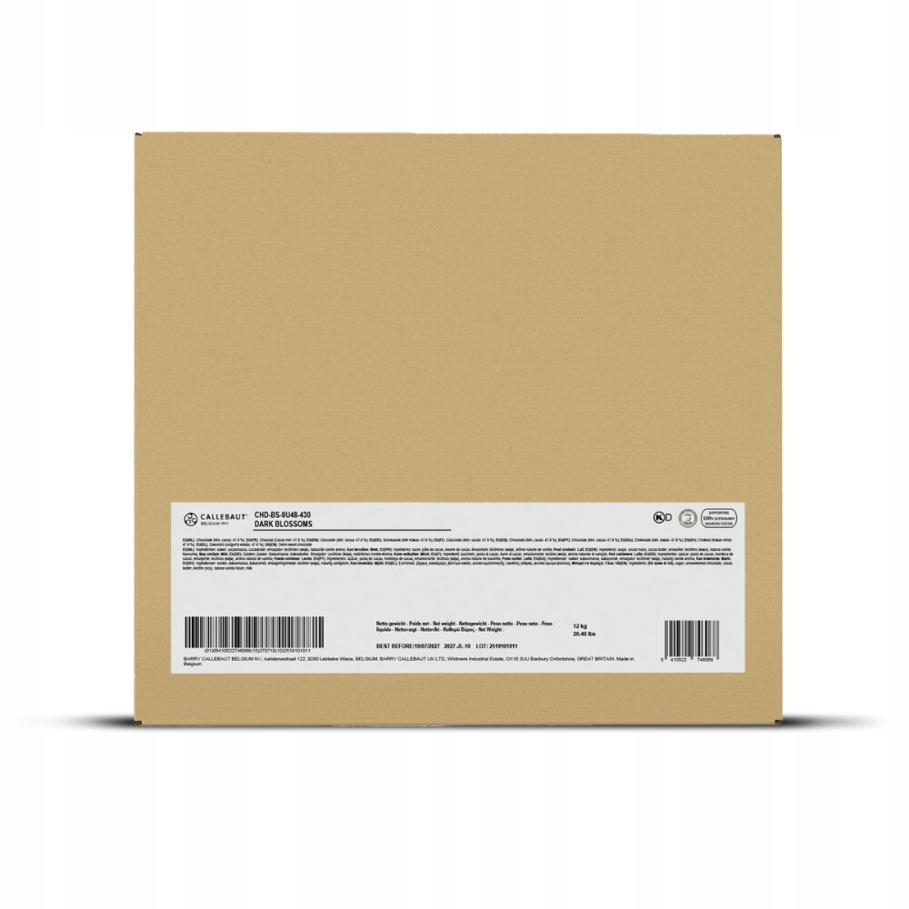 Callebaut hobliny z tmavé čokolády 12 kg