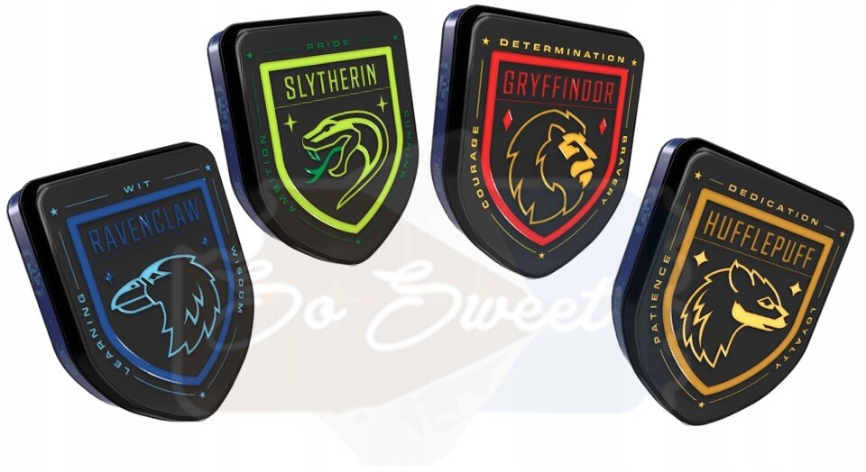 Harry Potter Crest Tins Plechovky Godła Szła Sada 4ks