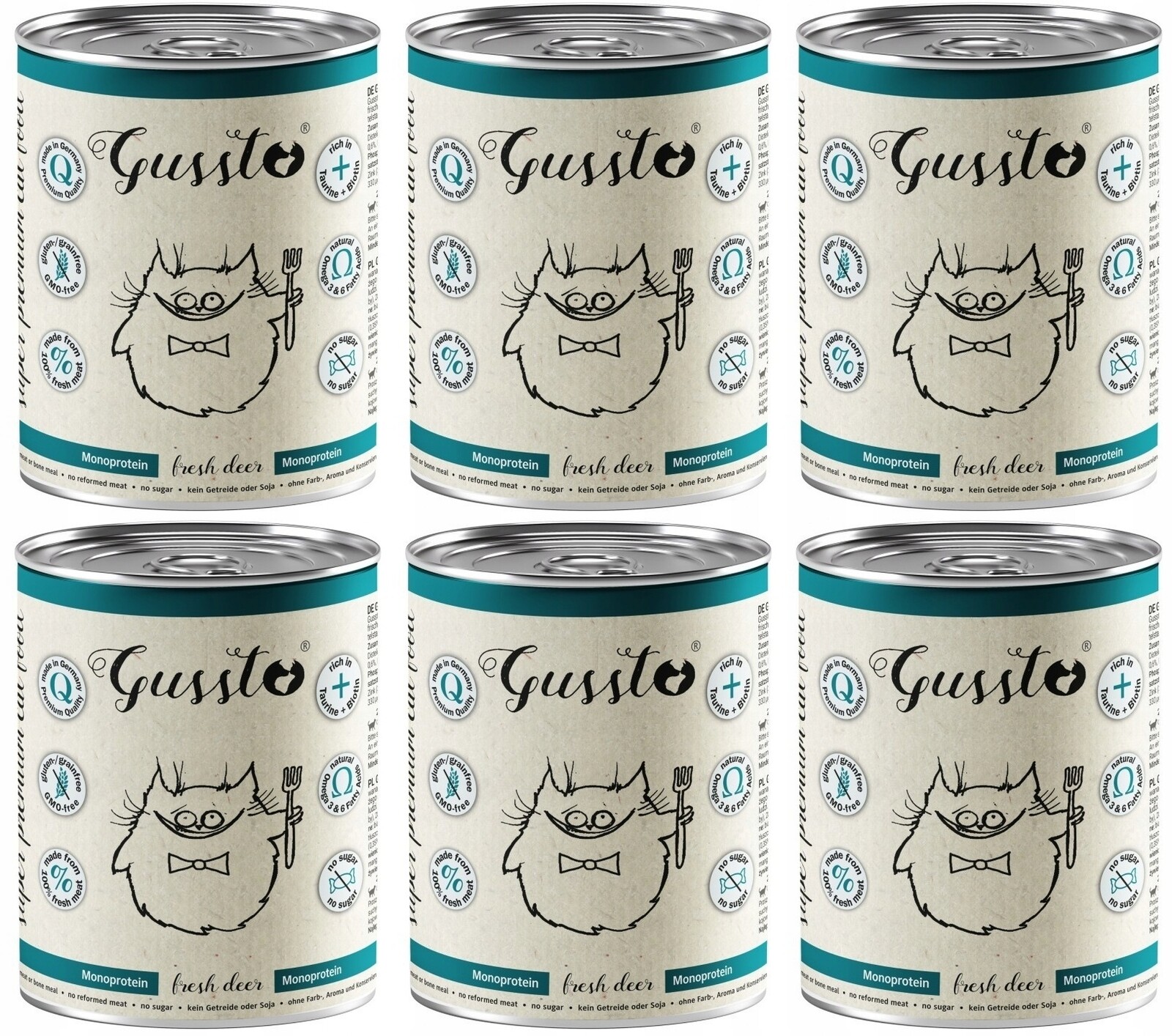 Gussto Cat Fresh Zvěřina (Jelen) 6 x 400 g
