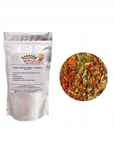 5 x Royal Brand sušené Rajčata s česnekem a bazalkou 100 g čerstvé bylinky