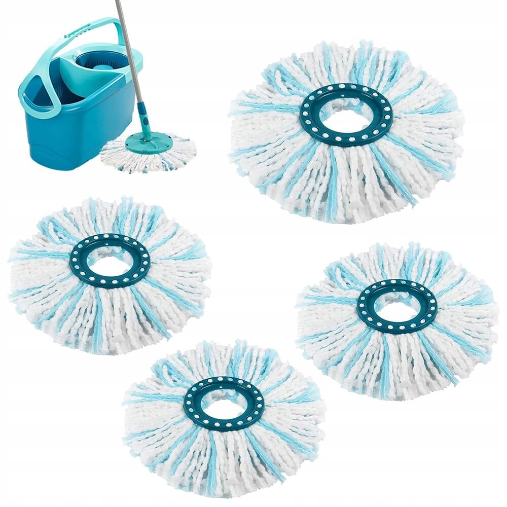 4X Náhradní Hlavice Rotačního Mopu Z Mikrovlákna Pro Leifheit Clean Twist