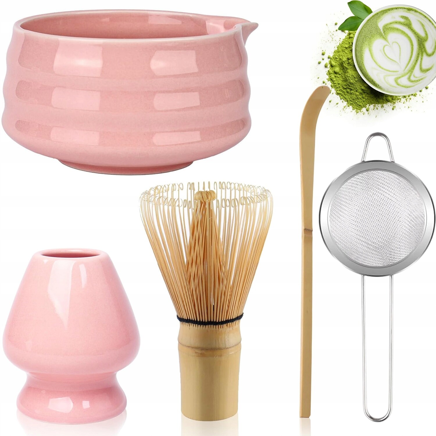 Ceremoniální sada na čaj Matcha Bio Růžová barva Sakura Matcha Box