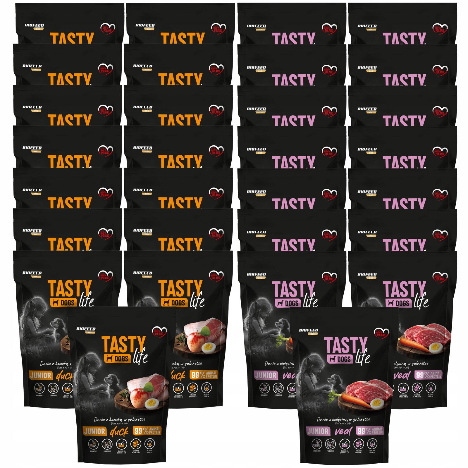 Krmivo mokré pro štěňata Biofeed Tasty Life Junior mix chutí 30 x 150 g