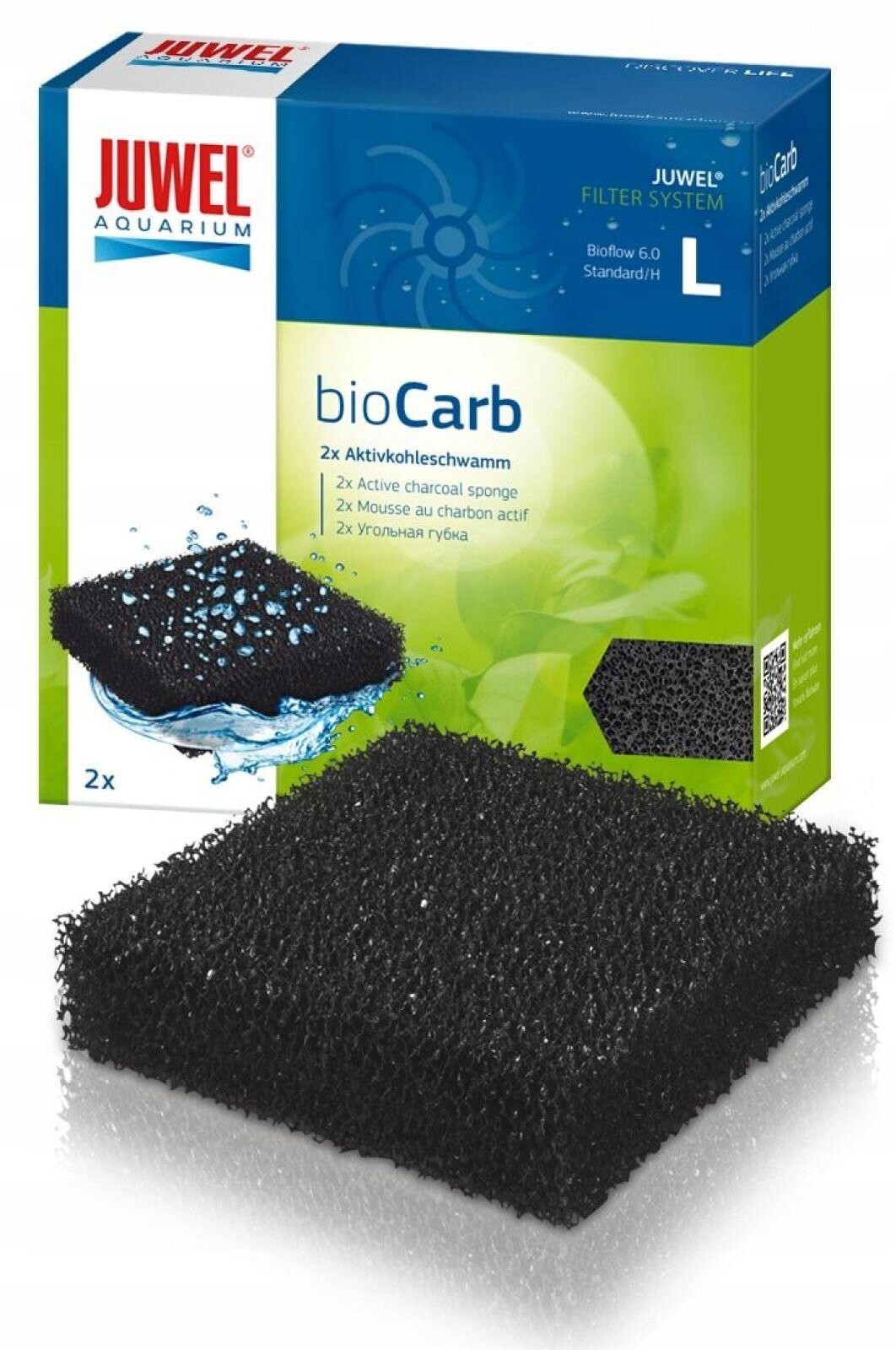 Uhlíková Kabka Pro Vnitřní Filtr Velikost L Vložka Biocarb Náhrada