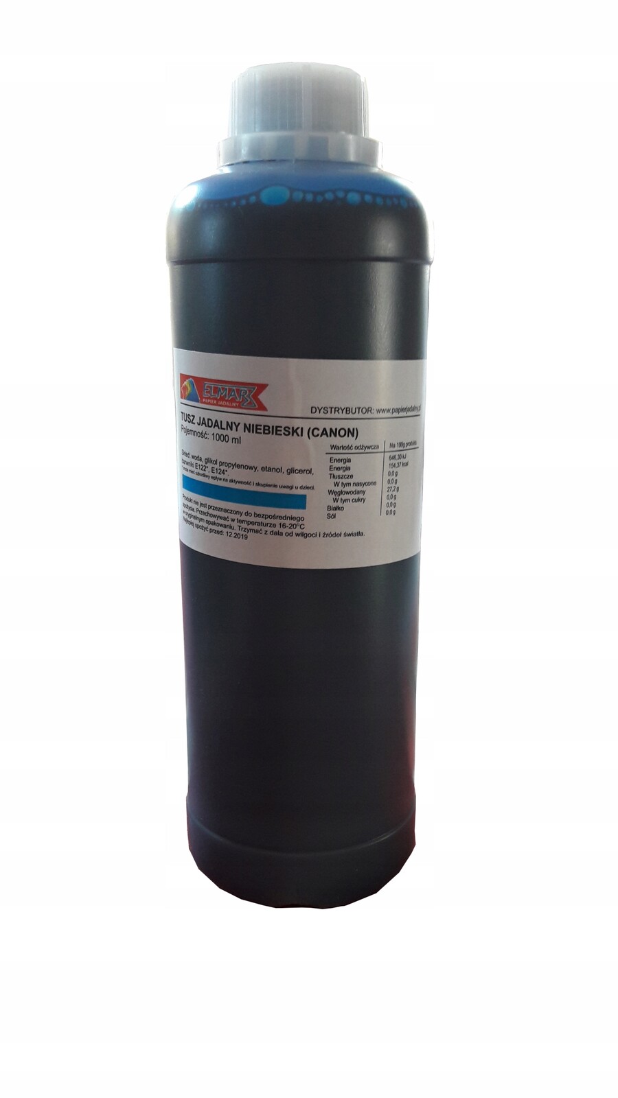 Potravinářský Jedlý Inkoust (canon) 1L Modrá barva Potravinářská tiskárna