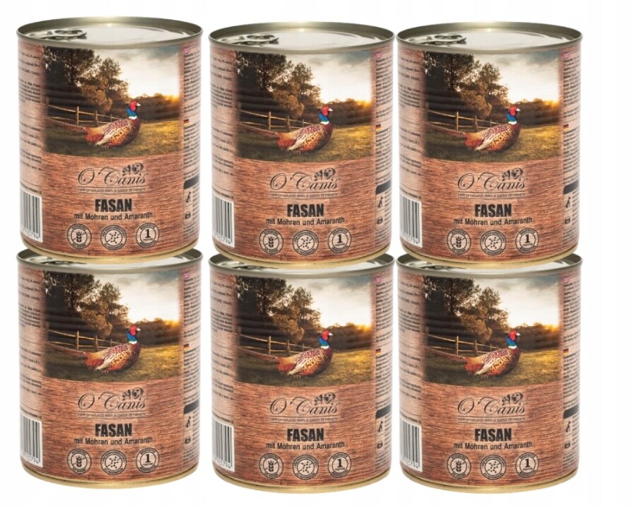 O'Canis Bažant s mrkví 6x800 g Monoproteinové Krmivo Pro Psa Fasan