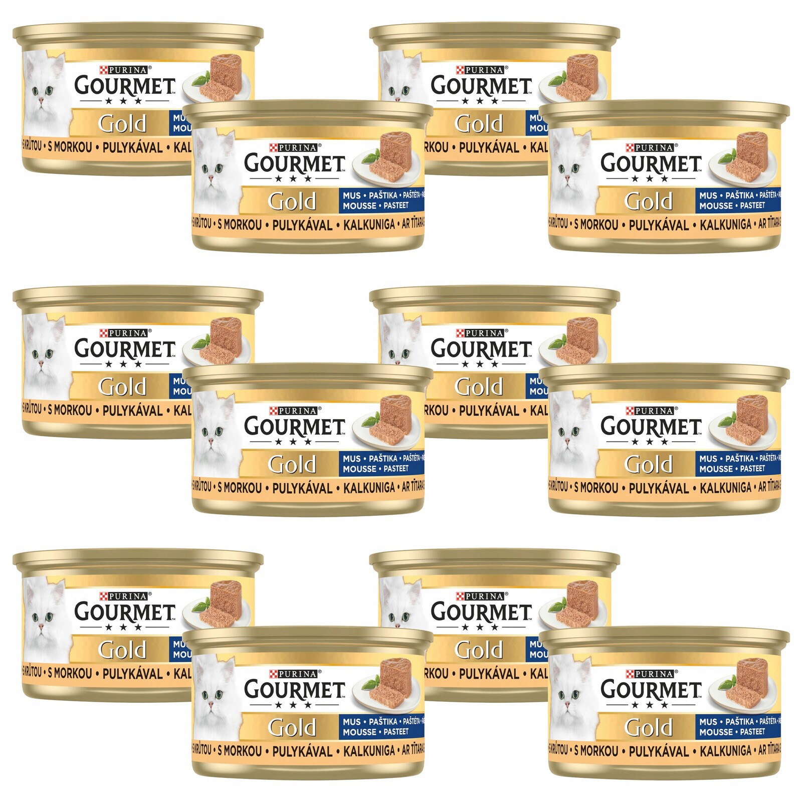 Purina Gourmet Gold krmivo pro kočky pěna Krůta 12x85 g