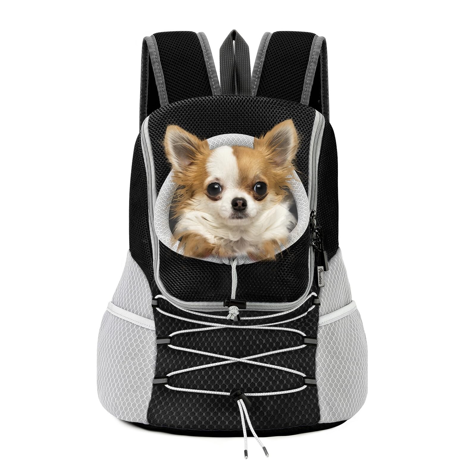 Batoh pro malé a střední psy, nastavitelný, černý