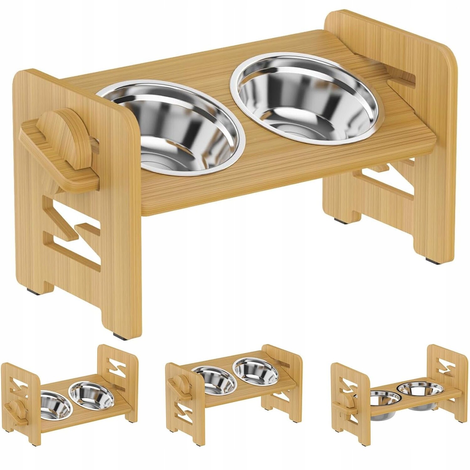 Dvojitá miska Pro Psa Kočku Nastavitelná miska na stojanu Protiskluzová