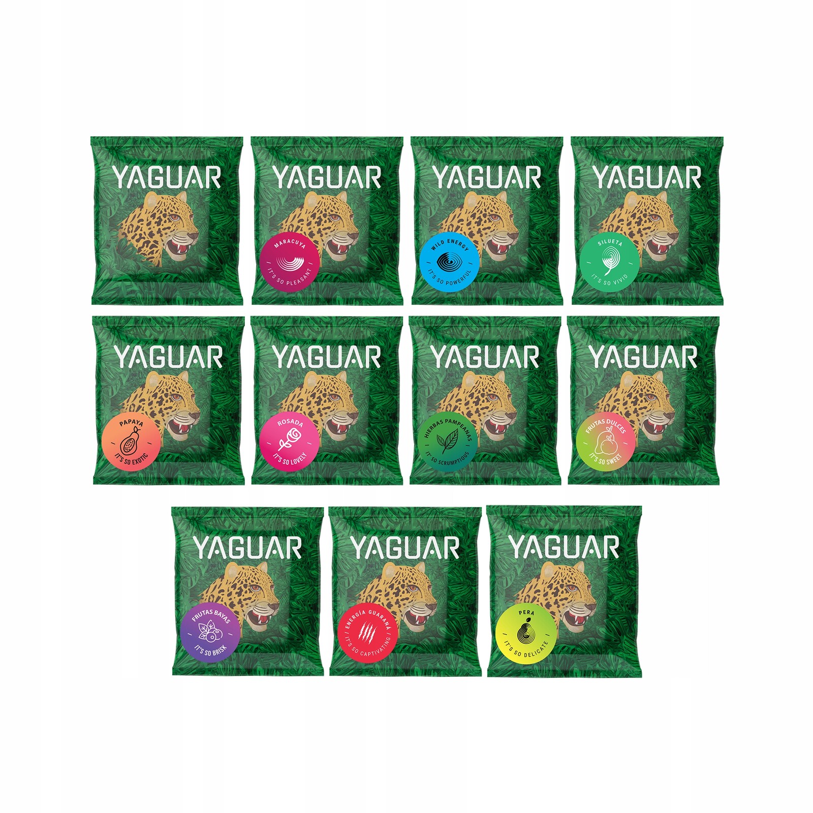 Obrovský set Yerba Mate Yaguar 10x50 g 0,5 kg 500 g