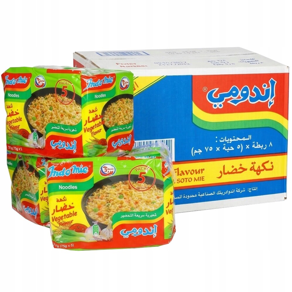 40x Instantní těstovinová polévka Vegetable indonéská 75g Indomie Filipino Food