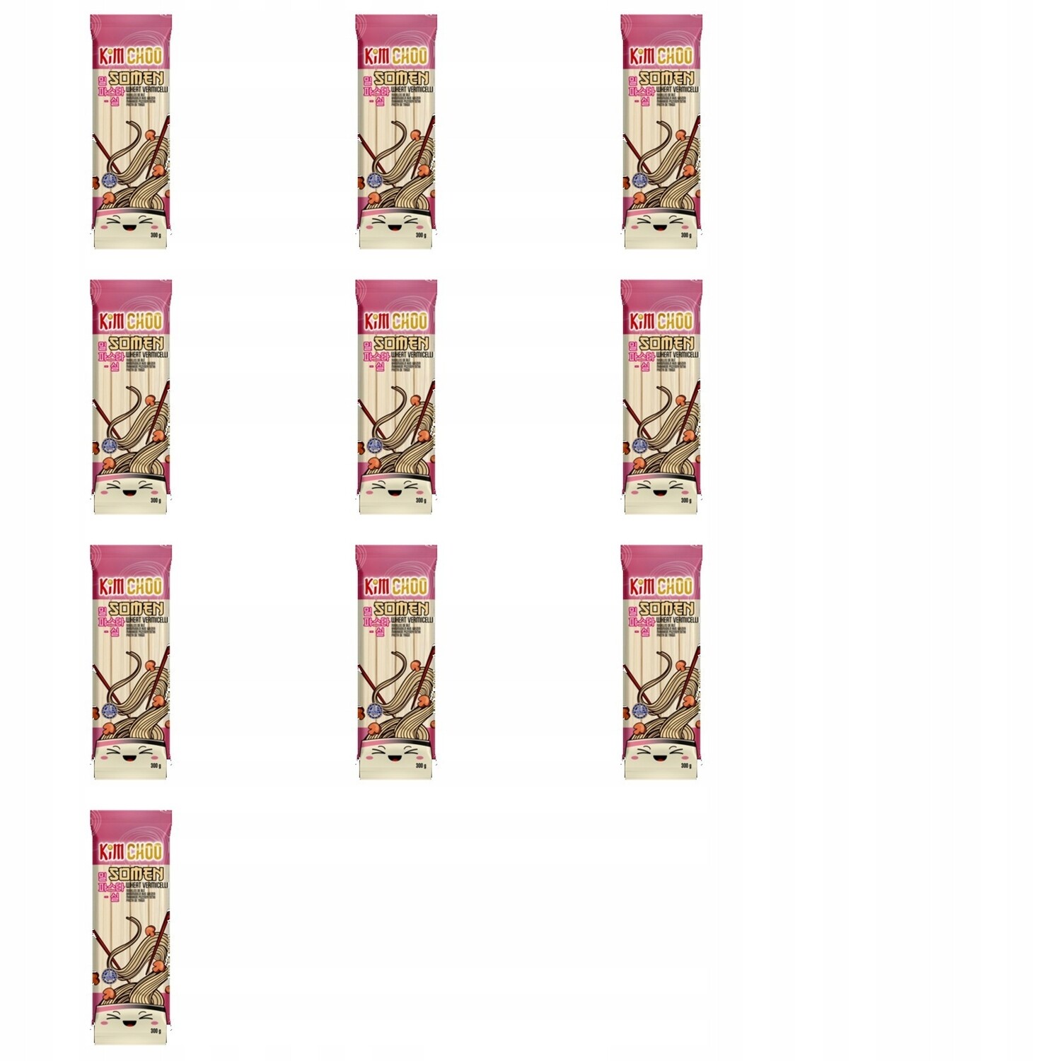10 x 300 g Kimchoo Těstoviny kimchoo těstoviny pšeničné nudličky somen 48 Karton