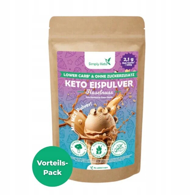 Keto zmrzlina s Mct olejem s příchutí lískových oříšků 500 g Simply Keto