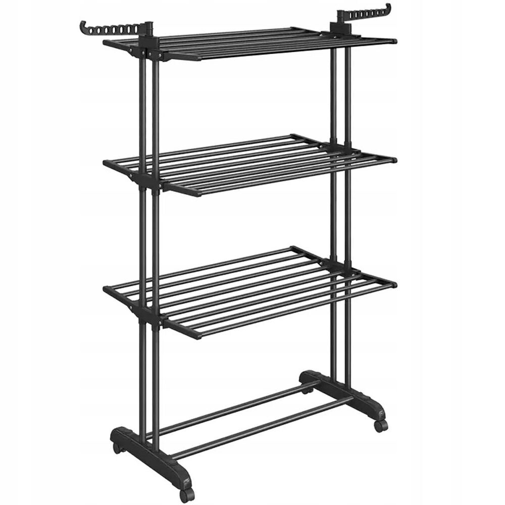 Sušák na prádlo Rozkládací Bedee Víceúrovňová Silná černá 178 cm