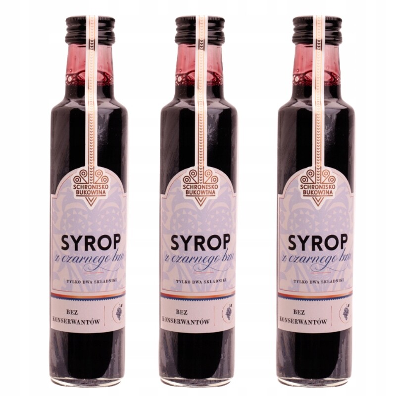 Sirup z černého bezu 250 ml Schronisko Bukowina Přírodní bez konzervantů