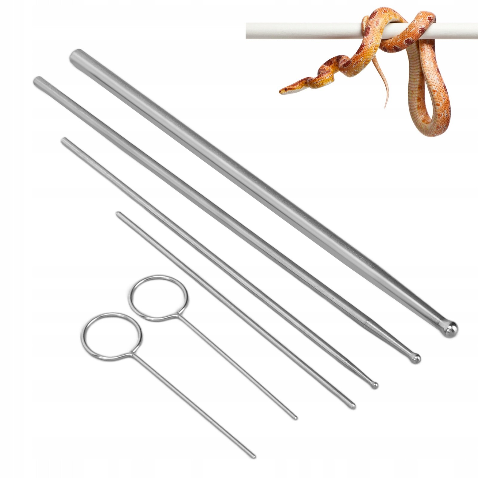6 Ks Sada Hadicových Sond Kulatá Hlava Nerezová Ocel