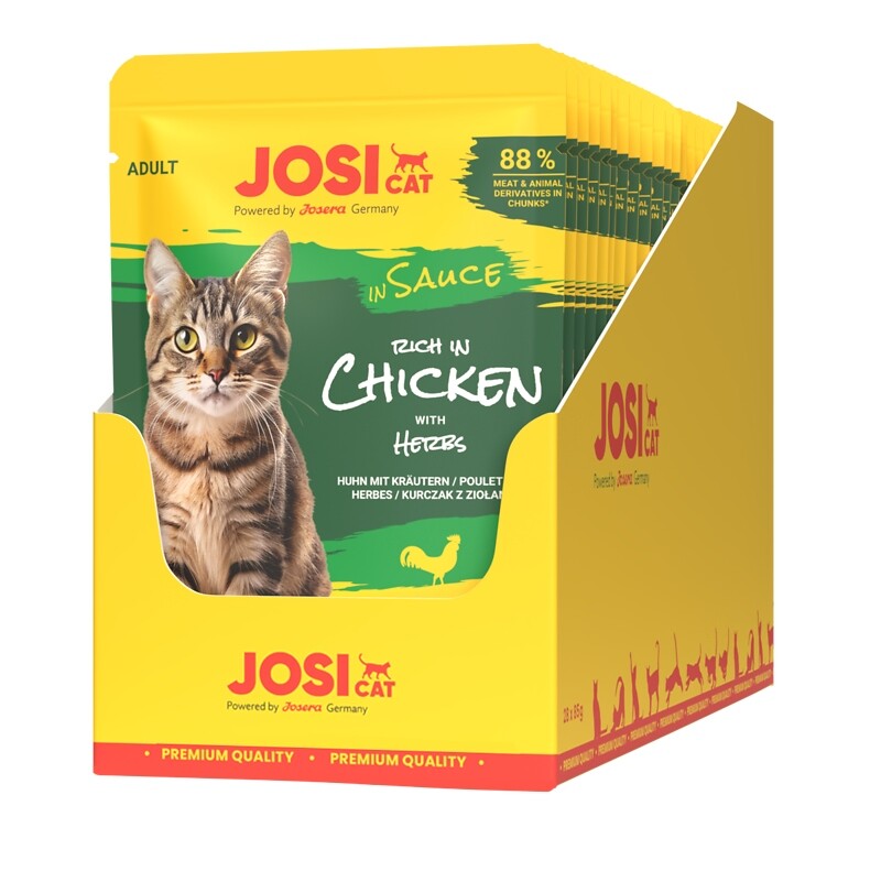Josera JosiCat Kuřecí v omáčce 28x85g Dárek