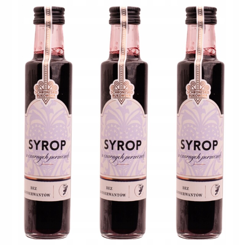 Sirup z černého rybízu 250 ml Schronisko Bukowina Přírodní útulek