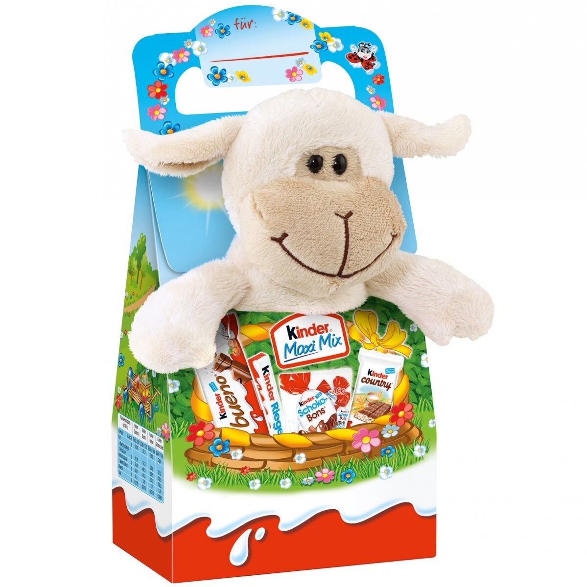 Kinder Čokoládový Maxi Mix sladkostí Velikonoce Plyšový Beránek 133 g